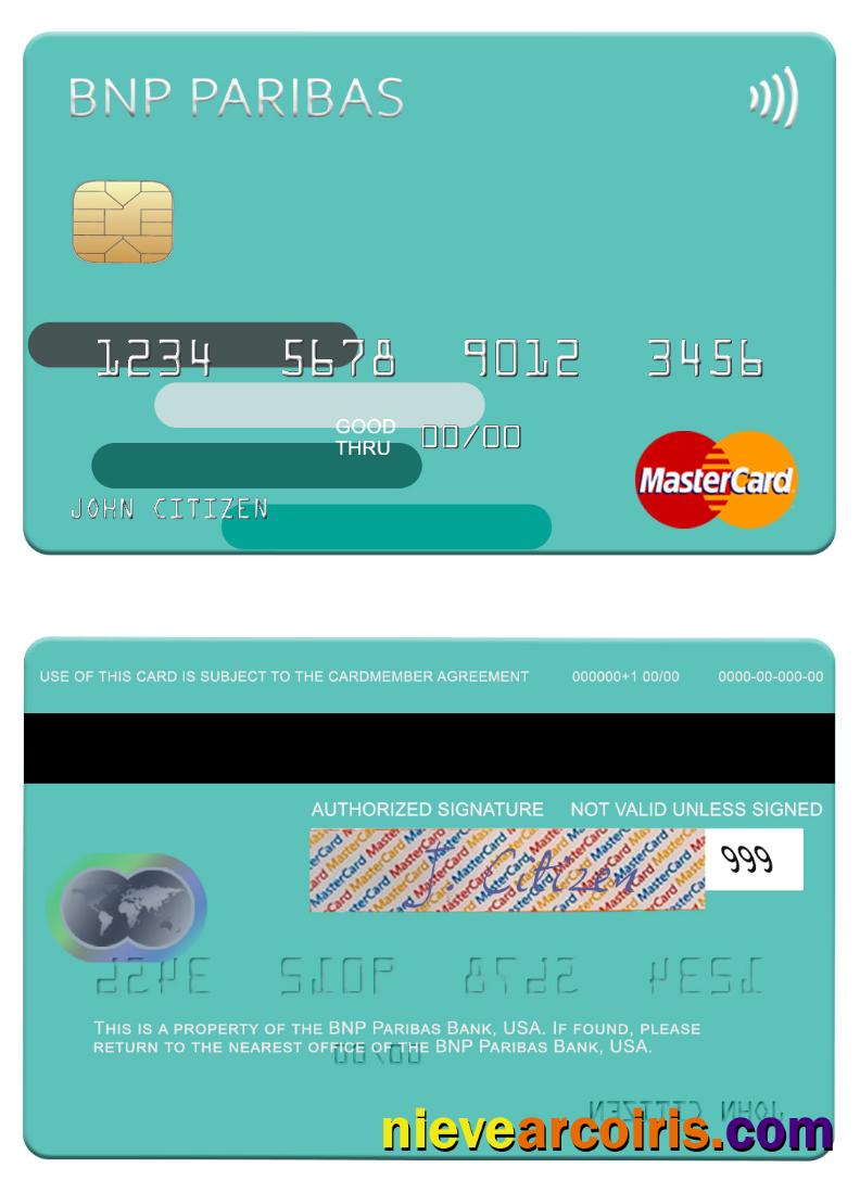 USA BNP Paribas Bank mastercard